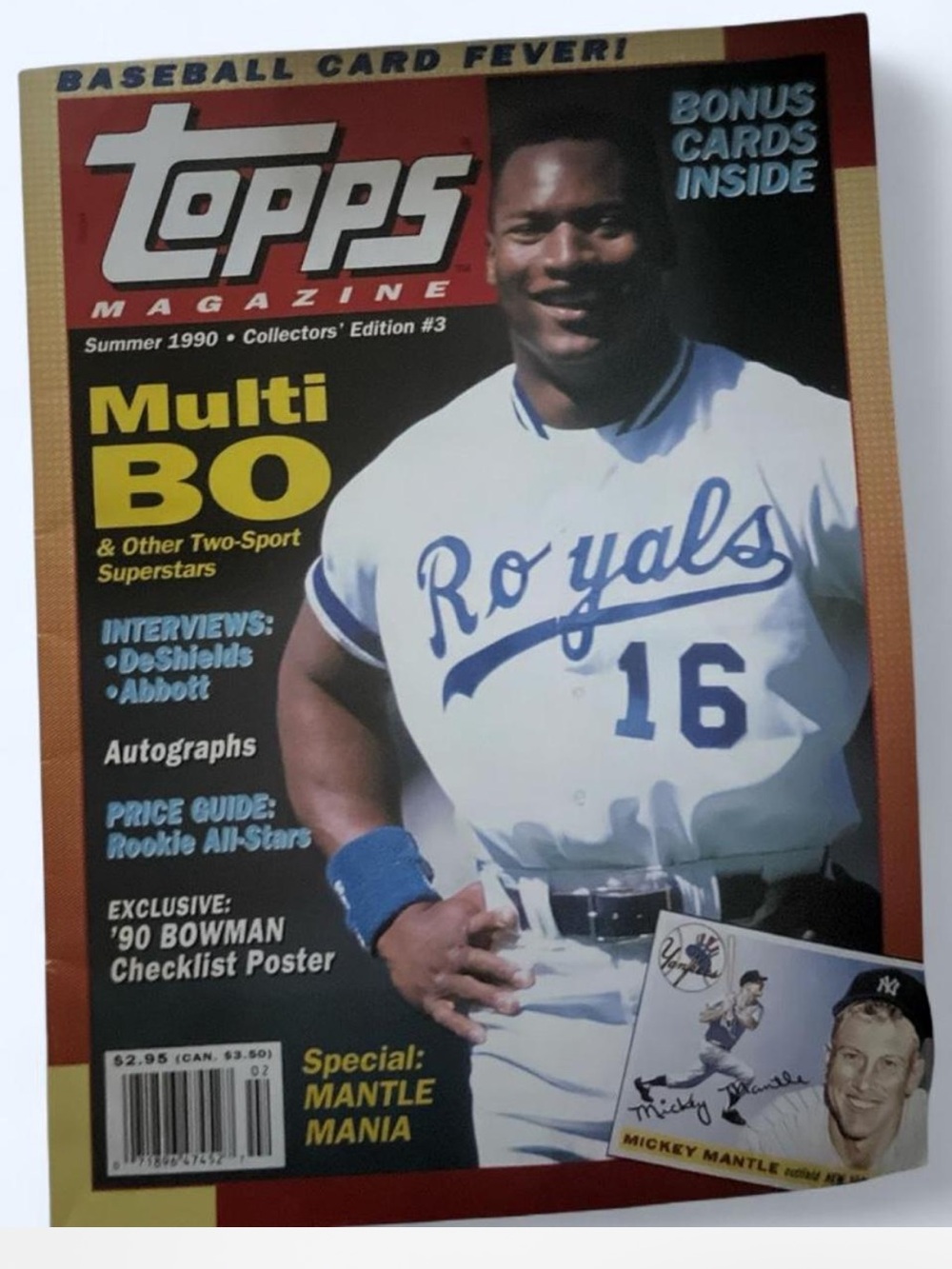 Topps 1990 Magazine Cover with Bo Jackson